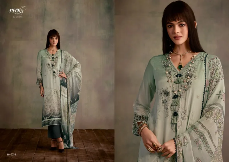 Starlight By Kimora Heer Muslin Printed Embroidery Salwar Suits 